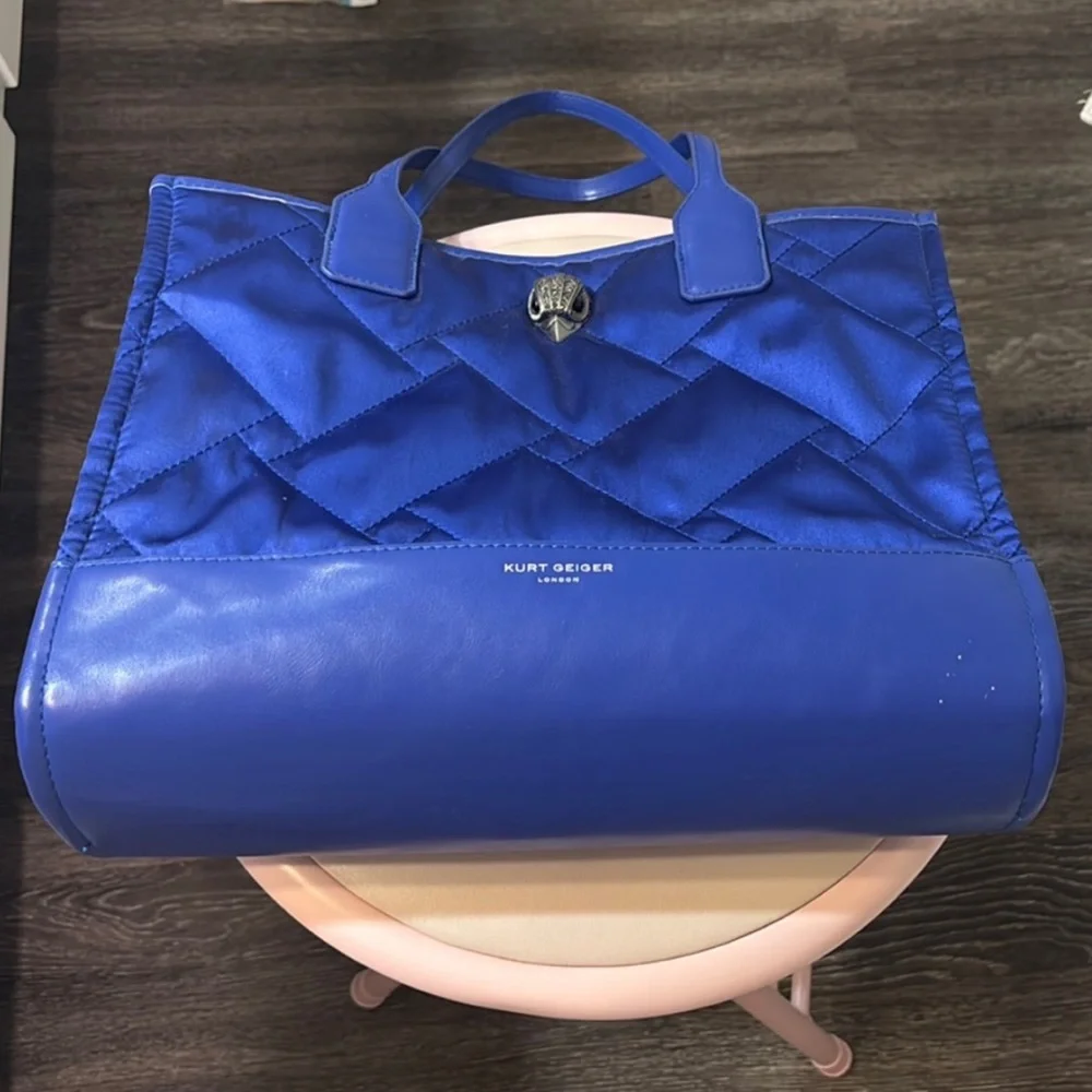 Kurt Geiger Blue Satin Bag - Picture 10 of 10